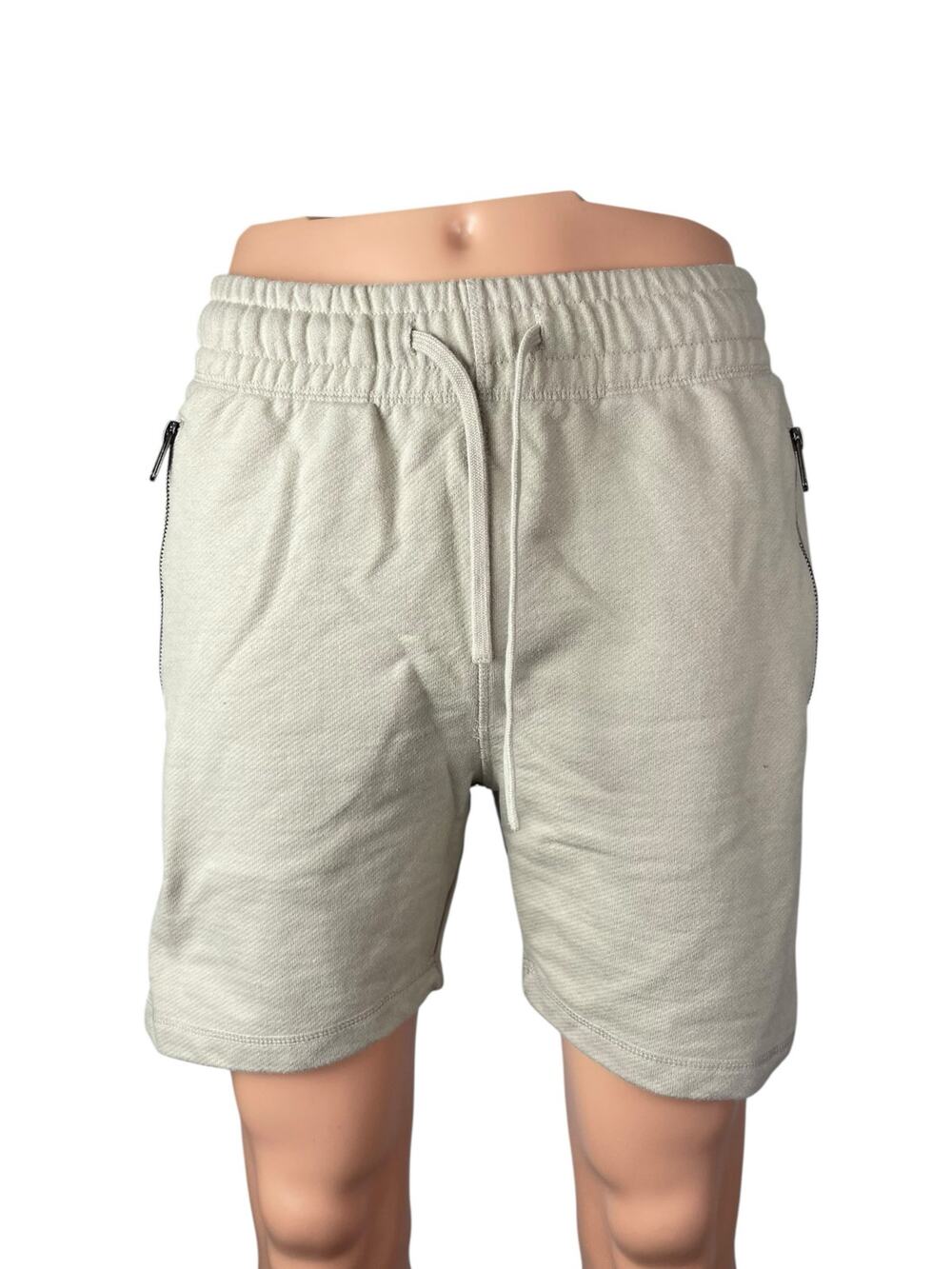 Maison Article Men's Beige Khaki Zip Pocket Knit Bermuda Chino Shorts Size M